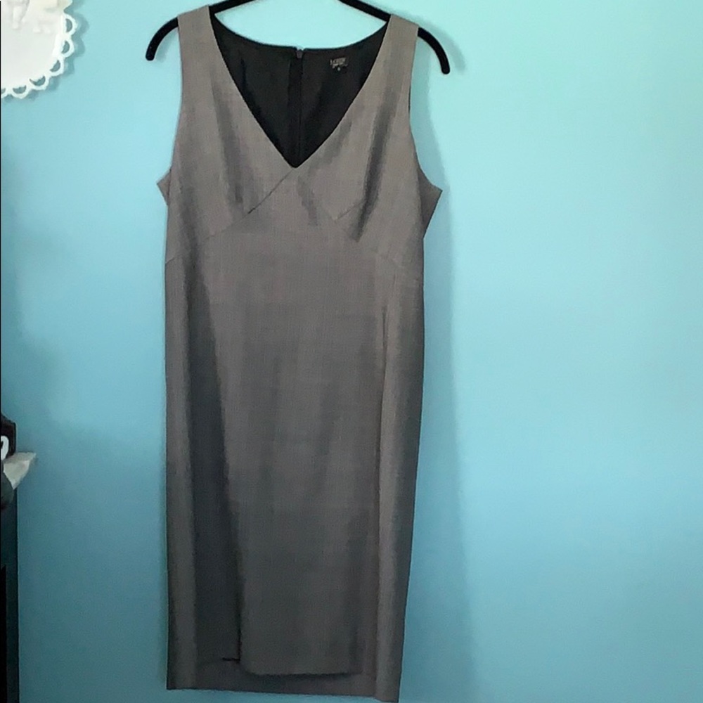 J Crew sleeveless suiting dress.
